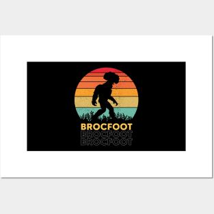 Brocfoot Broccoli Bigfoot Vintage Funny Posters and Art